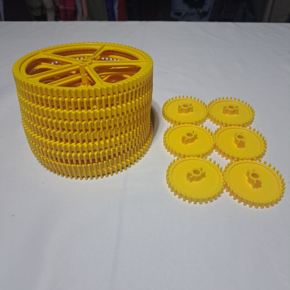 K'nex Yellow Crown Wheel Gear 5" Replacement Building Parts STEM